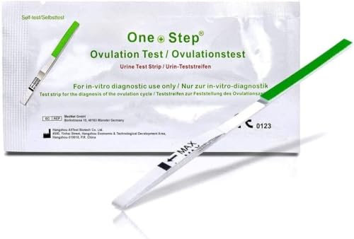 50 x One+Step Ovulationstest Sensitivität 40 miu/ml für Frauen mit hohem Hormonspiegel - Erkennung der fruchtbaren Tage