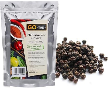 1 kg Pfeffer Körner schwarz Pfefferkörner ganz 1000 g Top Qualitat