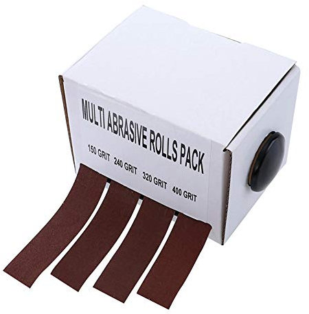 Schleifpapierrolle, Schleifpapierrolle, Schleifpapier, ausziehbares Schmirgelleinen-Schleifband, 4 Stück, 25 mm x 6 m, Schleifbänder, weiche Schleifpapierrolle for Holzdreher, Automobil