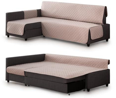 Milica Gepolsterter Bezug kompatibel mit IKEA Friheten Ecksofa | Waschbarer Schutz in elegantem Design | Für Linke oder rechte Chaiselongue geeignet | Für Haustiere und Kinder geeignet | Farbe Leinen