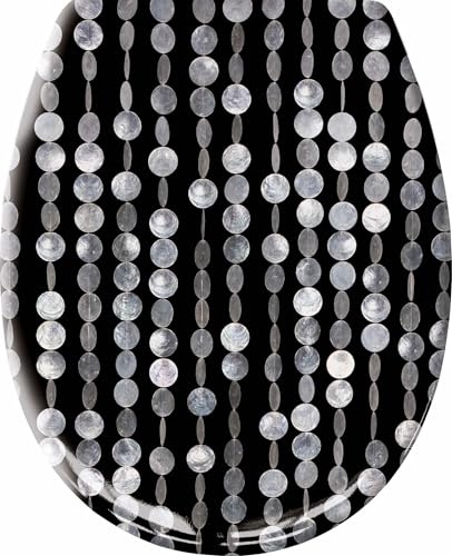 Kleine Wolke WC-Sitz PERLA in Schwarz aus Duroplast mit Absenkautomatik und Easy Clean