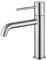 GALYON IMEX Grifo Monomando Lavabo Serie Monza, Grifo Moderno,Lavabo, Acabado Níquel Cepillado, Cartucho Cerámico Ø26 mm, Flexos 3/8