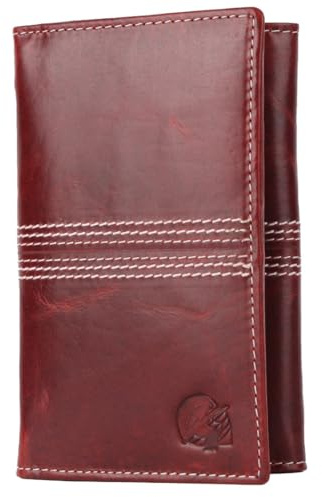 Cricket-Gifts - Buffalo Leather Travel Wallet | 5 Card Slots & ID Pouch | Mobile Phone Zip Area | Multicoloured, OneSize