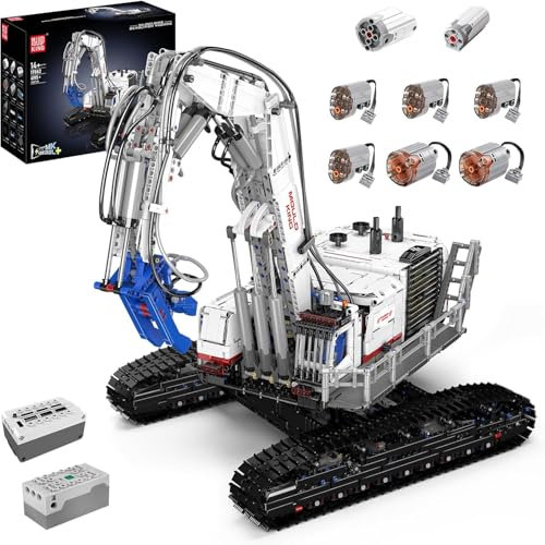 Mould King 17062 Technik Building Demolition Machine Building Blocks Kit, 4195+ PCS MOC APP Controlled Crawler Truck with 8 Motors, High-Tech Crane Model Blocks Toy for Kids/Adults