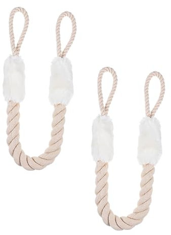 2 Stück Baumwolle Türkordel Klemmschutz für Türen,Türklinken Schutz,Tür Stopper Seil,Klinke Türstopper zum Einrasten für Haustier,Babys und Kinder Fingerschutz Türenzuschlagen zu Vermeiden (Weiß)