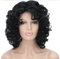 LEDABAO Cosplaymen Jon Snow Wig - Schwarz, Faser, Lockig, Kurz und Lockig, Perücke, One Size Fits Most