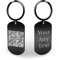 Charmify - Porte-clés personnalisé - Gravure au laser avec code QR et texte personnalisé pour toute occasion, Noir, taille unique
