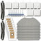 (30 pièces) T20+ Pièces de rechange compatibles avec l'aspirateur robot Airrobo T20+, 2 brosses rotatives, 8 brosses latérales, 7 sacs à poussière, 7 filtres HEPA, 6 serpillères, kit d'accessoires