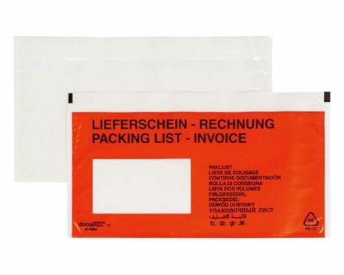 VEPATIM 250 DOCUFIX Dokumententaschen *Lieferschein/Rechnung* DIN Lang 240x115mm