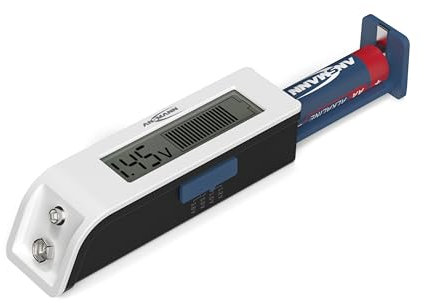 ANSMANN Batterietester für Akkus & Batterien AAA, AA, C, D, 9V, Li-Ion, Knopfzellen uvm. Batterieprüfer, schnelle & einfache Anzeige des Ladestatus, kompakt und zuverlässig für Zuhause & unterwegs