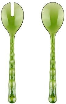 Guzzini - Vanity, Posate Insalata, Verde ninfea, in Bio-Based San e Bio-Based SMMA - Acqua