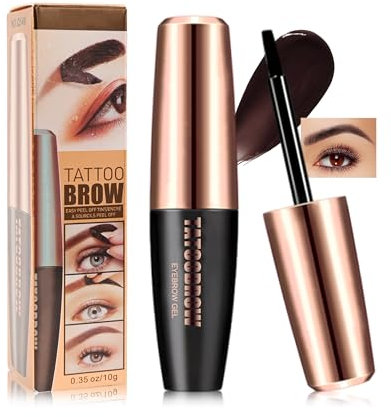 Peel Off Augenbrauen Gel Tattoo-Augenbrauenfarbe Grau-Braun Peel Off, Wasserfest Langlebig Transfer-proof Eyebrow Gel Tint, Hält 3 Tage, Abziehbar Augenbrauen Färben Tattoo Augen Makeup für Frauen-03