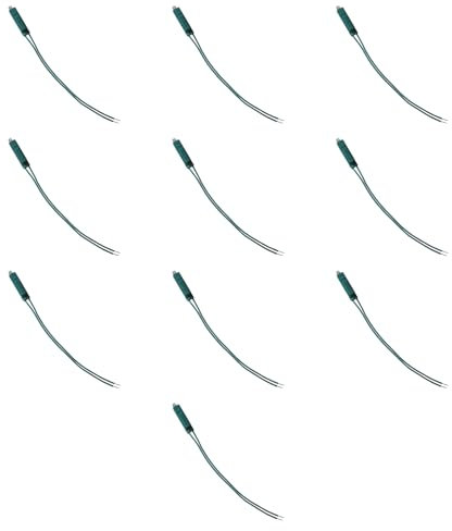 10x Luce di cortesia verde, spia colorata per moduli assiali neri, Compatibile Con BTicino Living, frutti, interruttori, pulsanti, deviatori, dimmer, sensori, Per Placche originali e compatibili