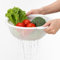 CHEFZOCO Escurridor de plástico, Colador de cocina, Colador multiusos, escurridor pasta, escurridor para frutas y verduras, Diámetro superior 31 cm, Libre de BPA, Capacidad 7 Litros, Plástico, Blanco