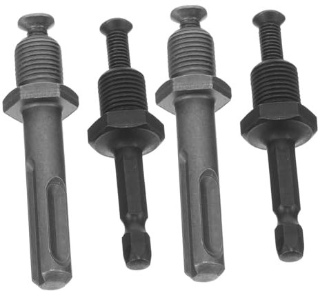 STOBOK 4stücke Bohrfutteradapter Aus Stahl Steckschlüsseladapter Bohrschrauberadapter Schlagadapter Für Bohrmaschinen Schlagstecknussadapter Schlagschrauber-bohradapter