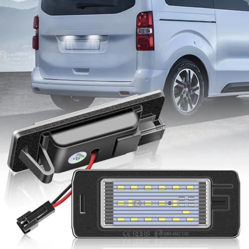 BIHEE LED Kennzeichenbeleuchtung kompatibel mit Astra J Estate, Zafira C, Kennzeichen mit CAN-Bus, 18 x 4014 SMD OEM 1224006 13578958, 2 Stück