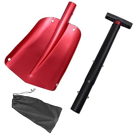 LOORGVEL Faltbare Schneeschaufel Für Auto Und Outdoor Kompakt Leicht Mit Abnehmbarer Struktur Für Schnee Und Erde Inklusive Tragetasche