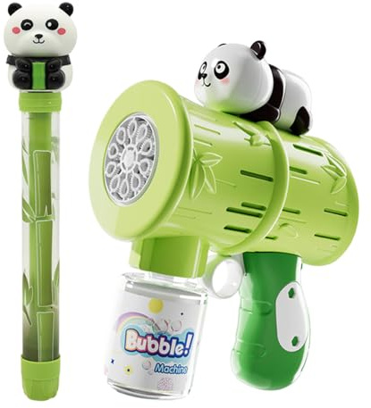 Souffleur De Bulles De Savon en Forme De Panda - Jouets avec À Bulles De Savon en Forme De Panda - Machine À Mousse pour - Pack De 2 Petits Jouets Souffleurs De S