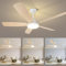 Aigostar Ventilador de Techo con Luz Silencioso 132 cm, Motor DC 30W, Mando a Distancia, 6 Velocidades, Luz LED Regulable (2700K-6500K), Reversible, Ideal para Dormitorio, Sala, Cocina o Terraza