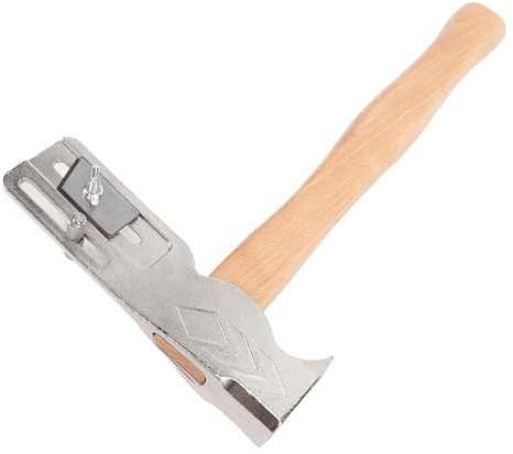 Luqeeg 17oz Magnetic Roofing Hatchet, Carbon Steel Shingling Hammer Strong Magnet Roofing Hammer Axe Nail Claw with Wooden Handle for Quick Installation Roof Nails Felt Hats