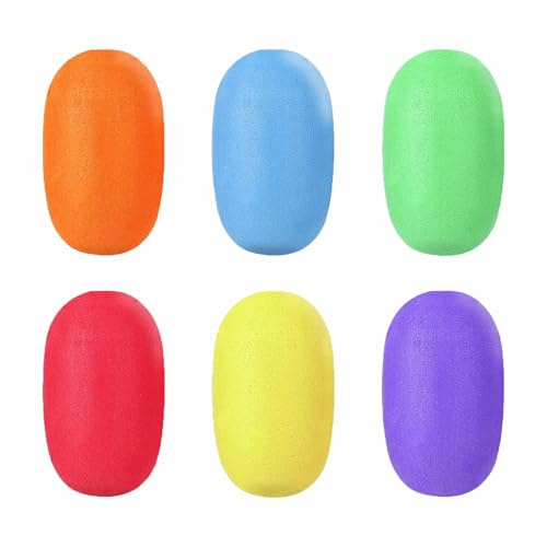 SENRISE 6Pcs Pen Grip, Egg Pencil Grip Soft Foam Sponge Writing Aid for Drawing, Handwriting, Homework