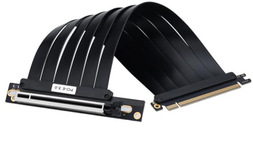 Buhdjfnke Riser PCIE 3.0 X16 Scheda Video Scheda Video Extender Flessibile Ad Alta Velocità Schermato Extender Flessibile Ad Alta Velocità Adattatore PCI Express di Prolunga GPU PCI-e Gen 3