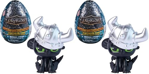 Dreamworks Dragons, Drachenzähmen leicht gemacht - Ohnezahn Sammelfigur im Ei, 5 cm, 1 von 12 verschiedenen Figuren inkl. seltener Ausführungen, zum Spielen und Sammeln, für Kinder ab 4 Jahren
