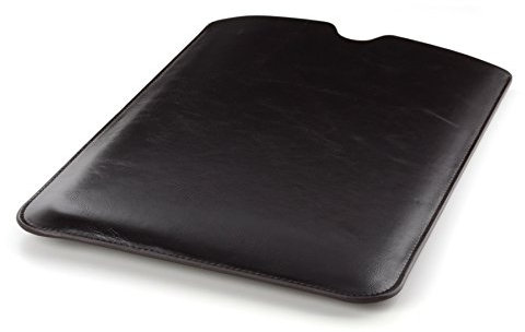 MacBook Pro 13-inch Sleeve - Elegant Synthetic Leather Pouch Case for 2016 MacBook Pro 13-in, Slim, Simple, Professional Executive Laptop Cover (Dark Brown)