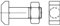 DIN 261 Hammerkopfschraube M12x60 Stahl 4.6 blank m. Mutter 10 Stk