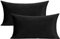 VAKADO Schwarzer Kopfkissen am Fuß weich Dekorative Lendenkissen Dekokissen Rechteckig Gemütlich Heimdekoration für Wohnzimmer Couch Sofa Auto 30x50 cm, 2er Set