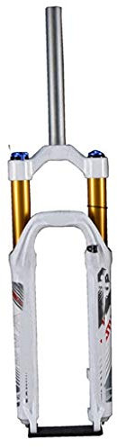 ZZQZZQ Fourche à Suspension VTT Amortisseur Pneumatique Fourche De Bicyclette VTT Amortisseur Fourche Avant Amortisseur Fourche Blanche,27.5-inches