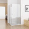 MIQU 90 x90 cm Duschkabine Eckeinstieg Schwingtür Duschabtrennung Dusche, 90 Scharniertür mit 90 Seitenwand ESG Glas Duschwand Höhe 185, Pendeltür Komplett Dusche ohne Duwchwanne