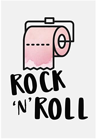M&M Smartek Poster in A3 (mit Rahmen oder ohne) mit dem Spruch - Rock n Roll – Klopapier lustige Geschenk Zeichen Wand Hochauflösender Kunstdruck Druck (Ohne Rahmen)