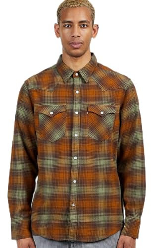 Levi's Herren Barstow Western Standard Hemd,Stanley Plaid Monks Robe,XS