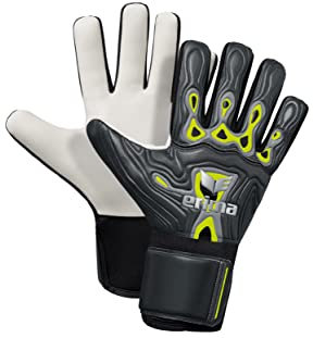 Erima Unisex Erwachsene FleX-Ray New Talent Torwarthandschuh, schwarz/neon gelb, 9