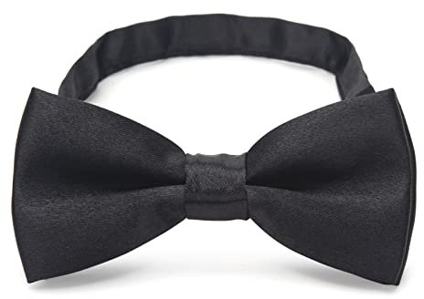 RSXING Kinder Jungen Fliege Kinderfliege Klassische vorgebundene Fliege Kleinkinder Fliege Baby Verstellbare Smoking Fliege für Hochzeit Geburtstag Party Mode Zubehör - Schwarz