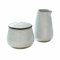 LOBERON Sucrier et petit pot à lait Biarré, blanc