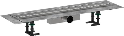 hansgrohe 56176800 RainDrain Compact Duschrinne 700 für Standardinstallation Edelstahl gebürstet Komplettset