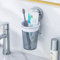 TAILI Suction Toothbrush Holder Wall Mounted, MAX Hold 5 KG, Suction Cup Toothbrush Holder for Bathroom, Shower Razor Organizer, No Drilling, Removable Toothpaste Organizer, Grey