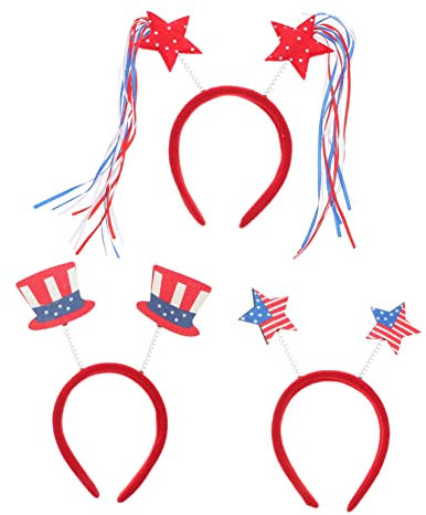 Beaupretty Stirnband-set Mit Usa-flagge Und Sternen Zum Unabhängigkeitstag Kopfbedeckung Für Familienfeiern