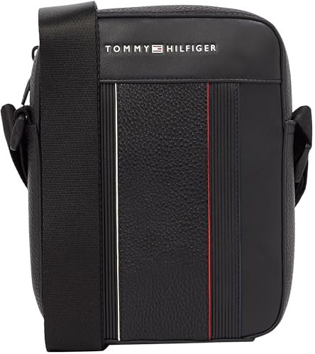 Tommy Hilfiger Herren Umhängetasche Foundation Mini Reporter Elegant, Schwarz (Black), Einheitsgröße