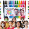 Kinderschminke | Halloween Make-up | Festival Make-up | Kinderschminke | Kinderschminke | Mädchen Jungen | Make-up Damen | Farbstift Gesicht | 12 Stück