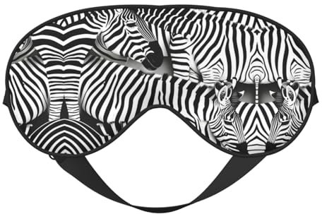 Zebra Augenmaske, Unisex, Zero Eye Pressure Eye Sleeping Mask, Soft Eye Shade Cover for Travel