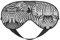Zebra Augenmaske, Unisex, Zero Eye Pressure Eye Sleeping Mask, Soft Eye Shade Cover for Travel