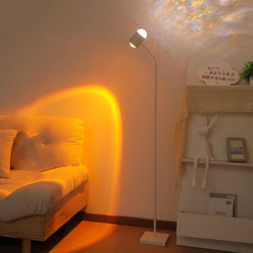 YLSDG Sunset Lamp Projector Lamp Double Sided Led Floor Lamp Water Ripple Ambient Lamp Table Lamp for Bar Living Room Bedroom Dining Room Live Broadcast Background