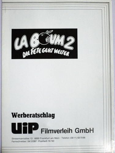 La Boum 2 - Die Fete geht weiter - Sophie Marceau - Werberatschlag