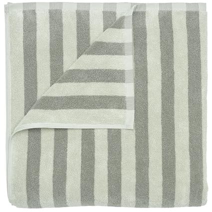 blomus | Handtuch | ARTO | 100% Bio-Baumwolle | Größe 70 x 140 cm | 600 g/m² Frottee | Farbe Desert Sage/Agave Green | Gestreift