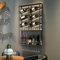 SFJATTA Moderne Metall Wand Montiert Wein Display Rack Schwarz Weinregal Hängend für Küche, Bar, Esszimmer, Wohnzimmer(Nero)