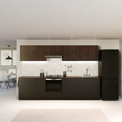 Blumfeldt Meuble Pour Four Encastrable - Armoire Moderne avec Plan de Travail MDF 30 mm, Poignées Aluminium, Pieds Réglables ABS, Surface Mélaminée Facile à Entretenir, 58 x 85 x 60 cm