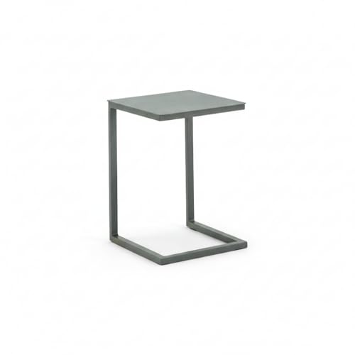 Liadomo Beistelltisch Outdoor Lido - Side Table in C-Form - Aluminium anthrazit - wetterfest & pflegeleicht - komplett montiert